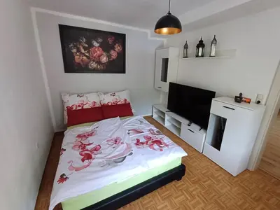 Ein Bett oder Betten in einem Zimmer der Unterkunft Wohnung im Nationalpark Kalkalpen 1