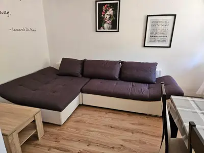 Ein Sitzbereich in der Unterkunft Wohnung im Nationalpark Kalkalpen 1