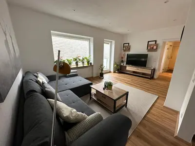 Ein Sitzbereich in der Unterkunft Traunkai Apartments Bad Ischl