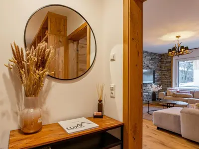 Ein Sitzbereich in der Unterkunft Mountain Chalet Luxx