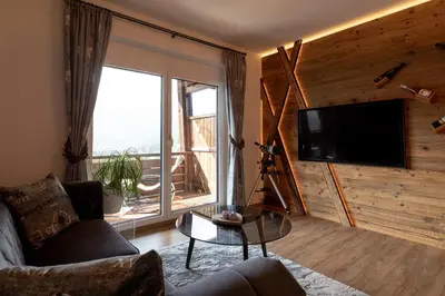 TV/Unterhaltungsangebot in der Unterkunft Bergblick Ruhe und Aussicht auf 1100m