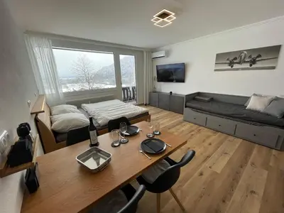 Ein Sitzbereich in der Unterkunft Wolfgangsee Seeblickplatzl 119