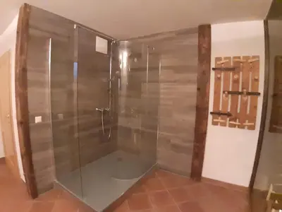 Ein Badezimmer in der Unterkunft Schönberghütte