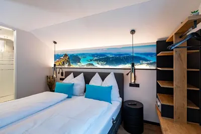 Ein Bett oder Betten in einem Zimmer der Unterkunft Seegut Kübler