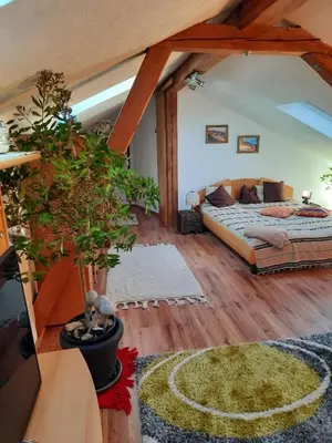 Ein Bett oder Betten in einem Zimmer der Unterkunft Ferienwohnung Rita