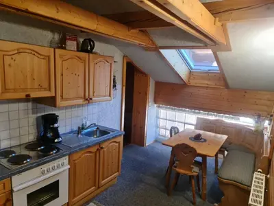 Küche/Küchenzeile in der Unterkunft Schöne Ferienwohnung im Naturpark Grebenzen
