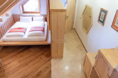 Ein Bett oder Betten in einem Zimmer der Unterkunft Ecologie Grundlsee