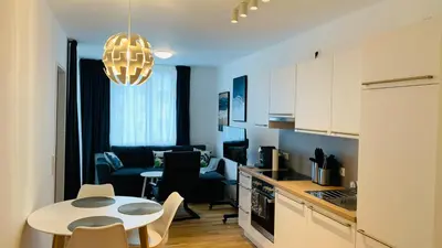Küche/Küchenzeile in der Unterkunft Ferienwohnung Mühlwang