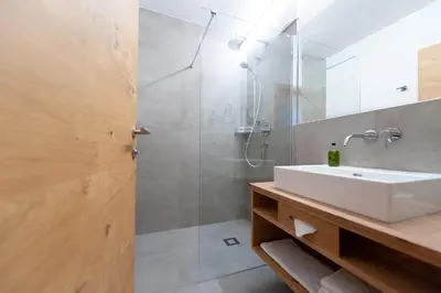 Ein Badezimmer in der Unterkunft Alpines Gourmet Hotel Montanara