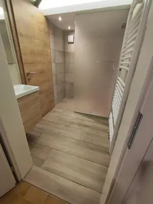 Ein Badezimmer in der Unterkunft Ferienhaus Bergblick