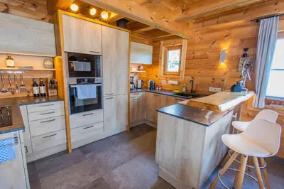 Küche/Küchenzeile in der Unterkunft Chalet Huber by Alpenidyll Apartments
