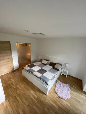 Ein Bett oder Betten in einem Zimmer der Unterkunft Cozy apartment in the Lungau region.