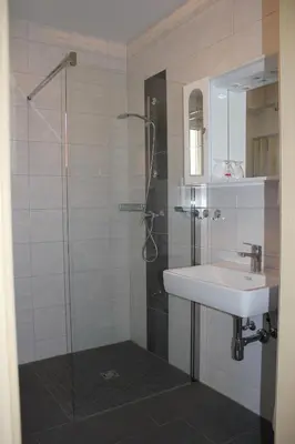 Ein Badezimmer in der Unterkunft Gasthof zum Mohrn