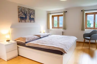 Ein Bett oder Betten in einem Zimmer der Unterkunft Ferienhaus Christian