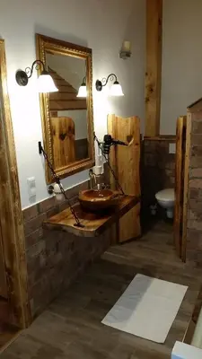 Ein Badezimmer in der Unterkunft Zimmer im Lungau