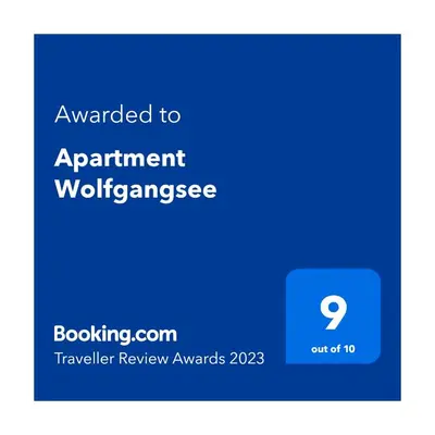 Ein Zertifikat, Auszeichnung, Logo oder anderes Dokument, das in der Unterkunft Apartment Wolfgangsee ausgestellt ist