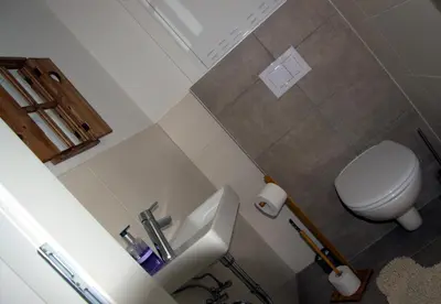 Ein Badezimmer in der Unterkunft Berglebnis