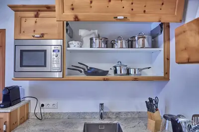 Küche/Küchenzeile in der Unterkunft Haus Erni