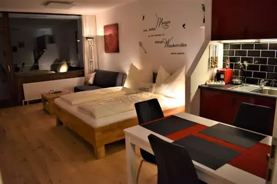 Ein Sitzbereich in der Unterkunft Apartment d´Auszeit