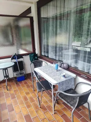Ein Sitzbereich in der Unterkunft Appartement Katrin