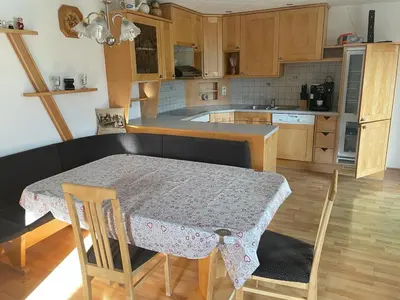 Küche/Küchenzeile in der Unterkunft Ferienwohnung ,Hoizmann`