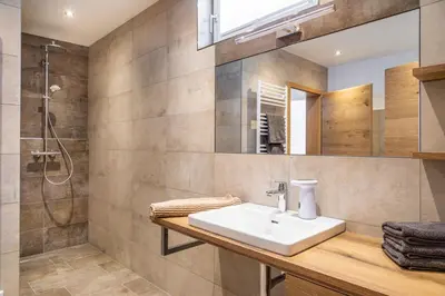 Ein Badezimmer in der Unterkunft Moamoosgut