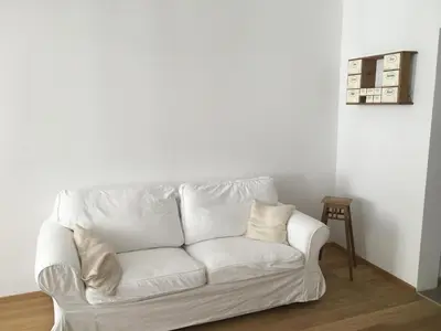 Ein Sitzbereich in der Unterkunft Apartment zur schönen Sophie