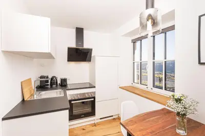 Küche/Küchenzeile in der Unterkunft Apartment - Lärchenhof