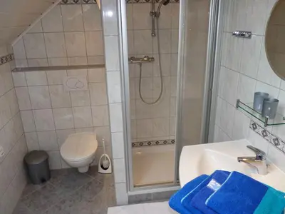 Ein Badezimmer in der Unterkunft Haus Bauer Appartment II mit Balkon