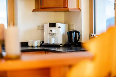 Kaffee-/Teezubehör in der Unterkunft Bauernhaus Chalet Unterkoller
