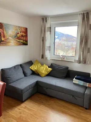 Ein Sitzbereich in der Unterkunft Weltcupblick Apartment