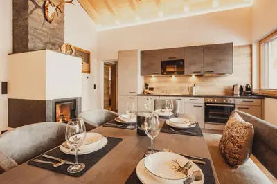 Küche/Küchenzeile in der Unterkunft Chalet Hochthron
