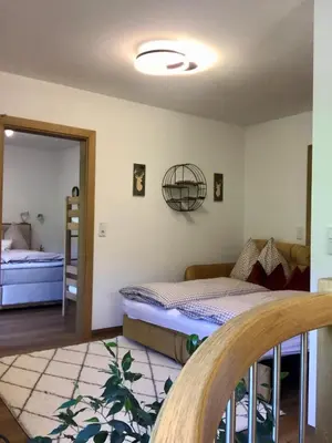 Ein Bett oder Betten in einem Zimmer der Unterkunft Bio Schartenhof
