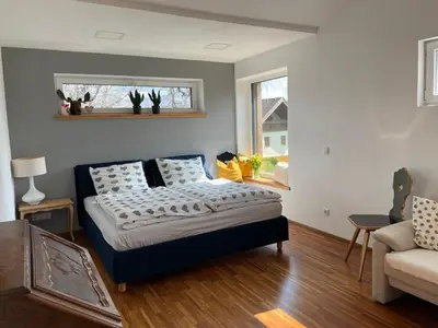 Ein Bett oder Betten in einem Zimmer der Unterkunft 