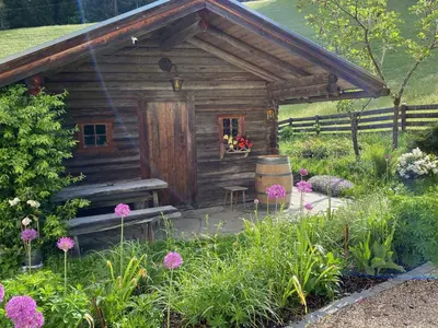 Ein Garten an der Unterkunft Oberleiten Apartments