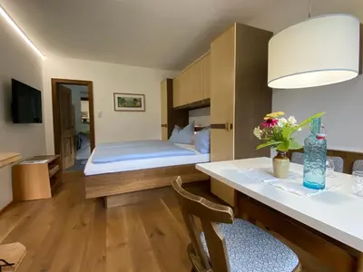 Ein Bett oder Betten in einem Zimmer der Unterkunft Oberleiten Apartments