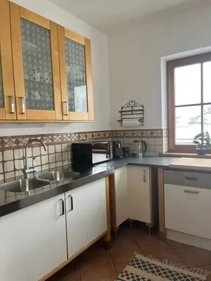 Küche/Küchenzeile in der Unterkunft Ferienwohnung Broschek