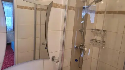Ein Badezimmer in der Unterkunft Gästehaus Raab