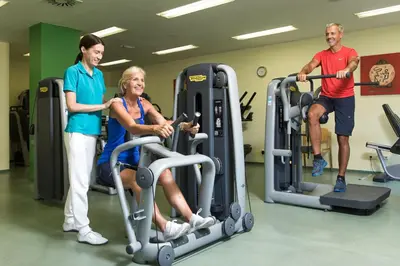 Das Fitnesscenter und/oder die Fitnesseinrichtungen in der Unterkunft Gesundheits- & Wellness Resort Oberzeiring