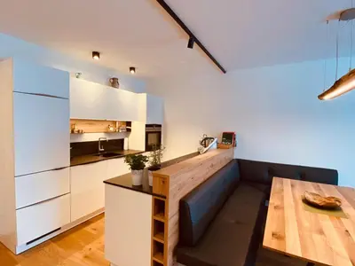 Küche/Küchenzeile in der Unterkunft Ferienwohnung Talbach