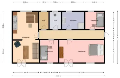 Grundriss der Unterkunft Alter Kindergarten vakantieappartementen