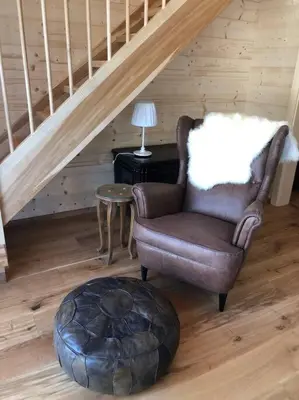 Ein Sitzbereich in der Unterkunft MyHolzhaus - zum Wohlfühlen