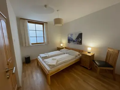Ein Bett oder Betten in einem Zimmer der Unterkunft Lovely 3 Bedroom Apartment, Ski in/Ski out