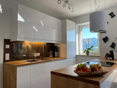 Küche/Küchenzeile in der Unterkunft EXCLUSIVES APARTMENT - Auszeit Mondsee