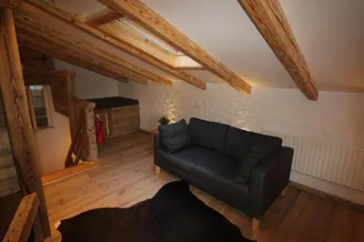 Ein Sitzbereich in der Unterkunft Pointhäusl