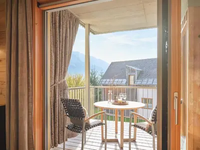 Ein allgemeiner Bergblick oder ein Berglick von der Ferienwohnung aus