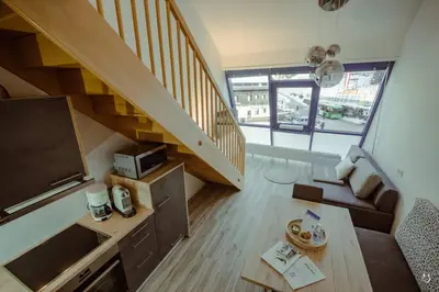 Ein Sitzbereich in der Unterkunft Mein Appartement Nr.9