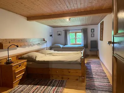 Ein Bett oder Betten in einem Zimmer der Unterkunft Appartement Josef im Bauernhaus Edt