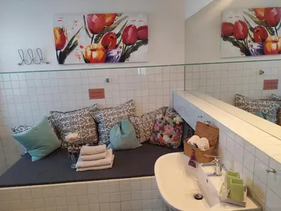Ein Sitzbereich in der Unterkunft Appartements Resch