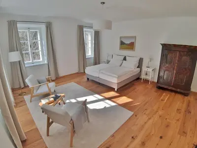 Ein Bett oder Betten in einem Zimmer der Unterkunft Maria Theresia Berghaus Apartments